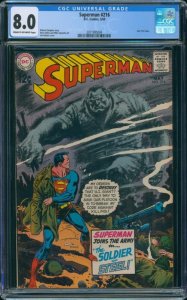 Superman #216 (DC, 1969) CGC 8.0