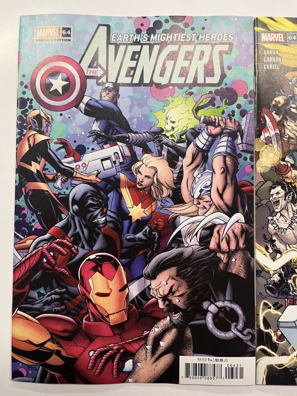 AVENGERS #64 1:25 MCKONE VAR + CVR A NM SET MARVEL 2023 PROSHIPPER