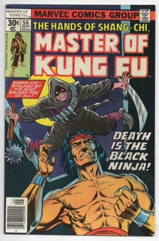 MASTER OF KUNG FU #56, VF/NM, Martial Arts, Marvel Black Ninja 1974 1977 