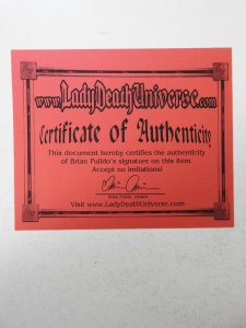 Lady Death: Secrets #1 Jewelled Edition FN/VF Condition! Signed W/ COA!