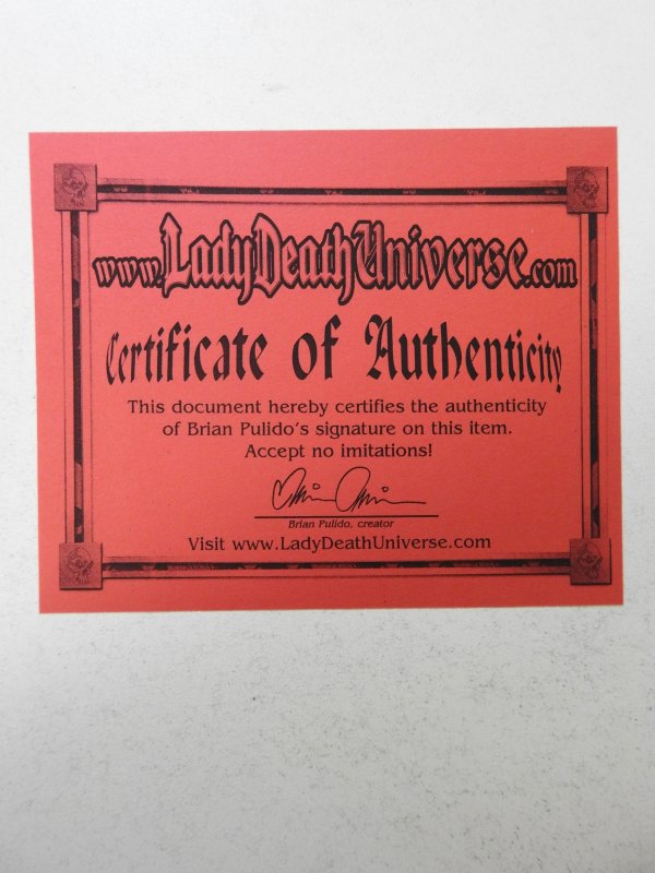 Lady Death: Secrets #1 Jewelled Edition FN/VF Condition! Signed W/ COA!