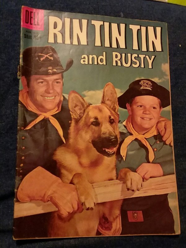 RIN TIN TIN AND RUSTY #31 PHOTO COVER DELL TV SHOW 1959 GOLDEN-AGE vg- western