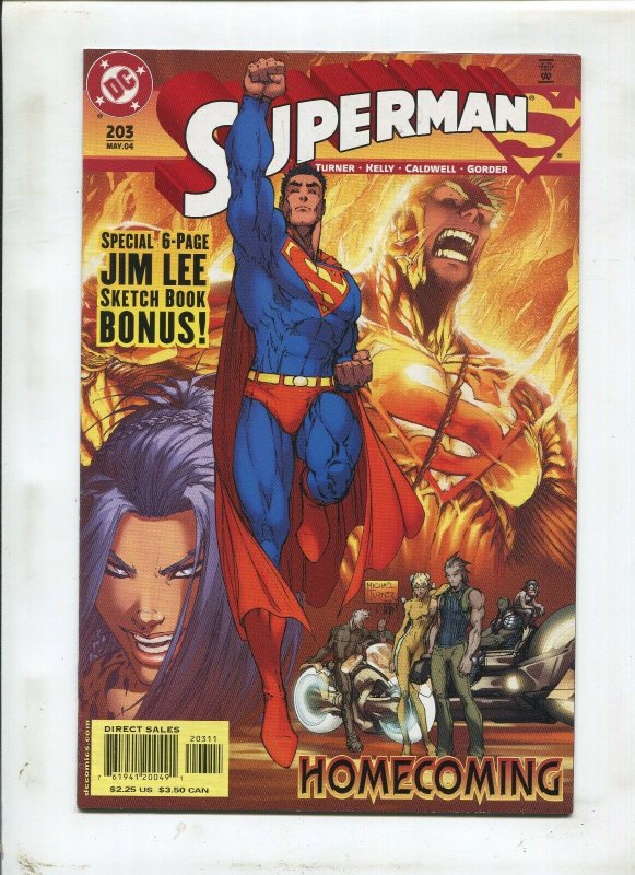 SuperMan #203-205 ~ Jim Lee Art HomeComing! ~ (Grade 9.2)WH