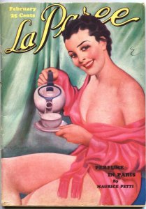 LA PAREE-FEB 1936-SPICY PULP FICTION AND ART-GOOD GIRL ART PIN-UP COVER