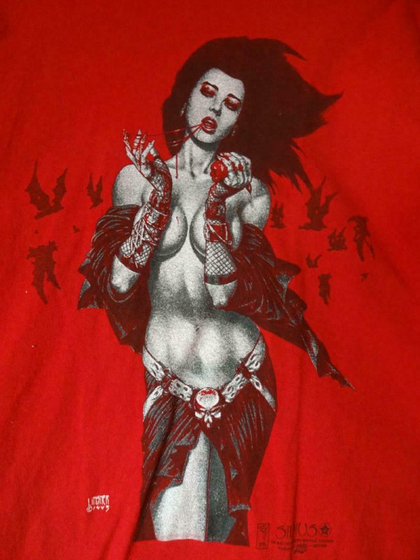 VAMPIRE - Joseph Linsner, Red T-SHIRT, New, Large, Size L, 1994, Sirius, F of L