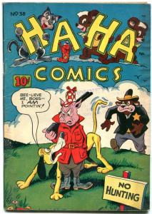 HA HA COMICS #38 1947-HUNTING COVER-MONKEY COMIC STRIP VG/FN