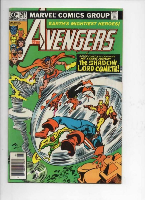 AVENGERS #207 208 209 210, VG/FN, Iron Man, Marvel, 1963 1981, 4 issues in all