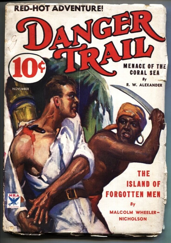 PULP:  Danger Trail #1 Nov 1933 Dell adventure Pulp first issue