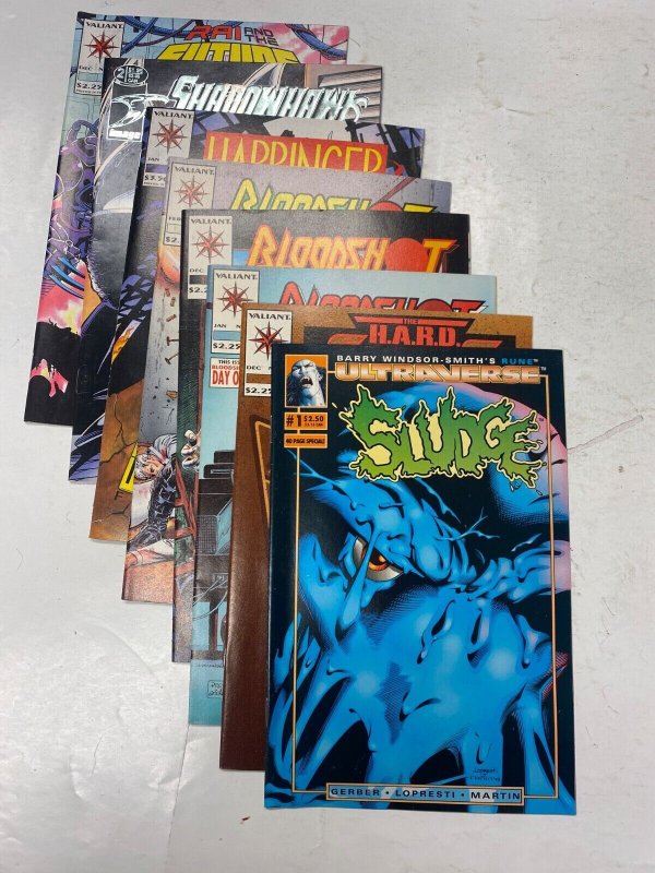 8 VALIANT comic books Rai Future Force Shadow Hawk II Harbinger 21 KM39