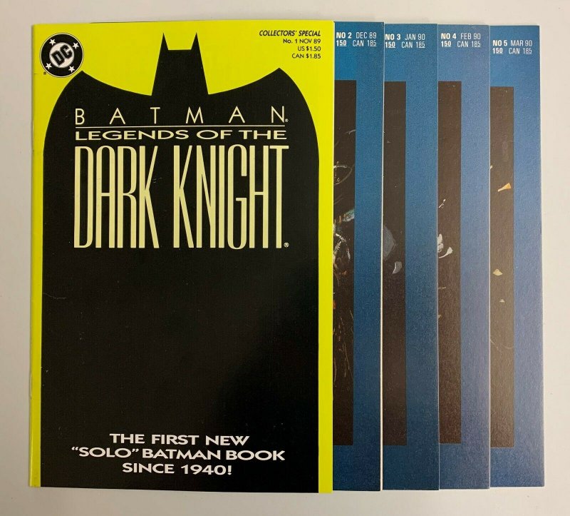 Batman Legends Of The Dark Knight #1-5 (DC 1989) 1 2 3 4 5 Dennis O'Neil (8.5+)