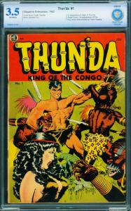 Thunda #1 CBCS 3.5  Frank Frazetta grail comic! 1952 First appearance