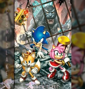 SONIC THE HEDGEHOG X GODZILLA #1 SUAYAN 1:75 RATIO VIRGIN VARIANT PRESALE 7/15☪