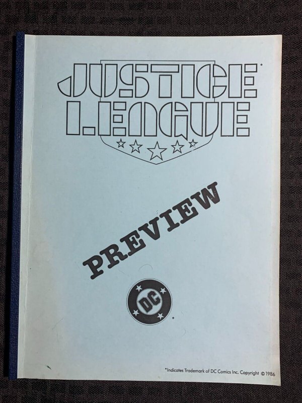 1987 JUSTICE LEAGUE #1 DC Comics Preview FN 6.0 Kevin Maguire