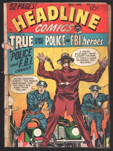 Headline #33 1949-Jack Kirby cover & lots of interior art-Bargain pre-code c