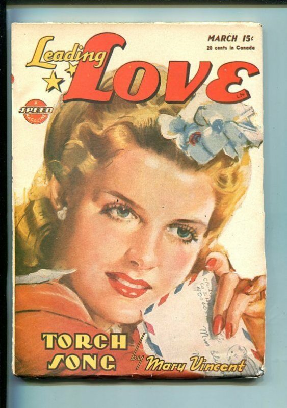 LEADING LOVE-MAR 1945-PULP-ROMANCE-SOUTHERN STATES PEDIGREE-vf