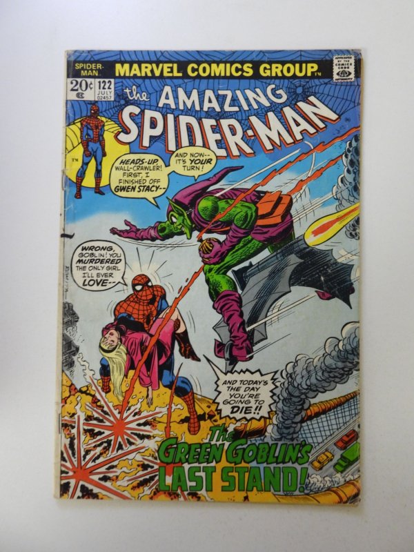 The Amazing Spider-Man #122 (1973) Death of Green Goblin GD+ condition see desc