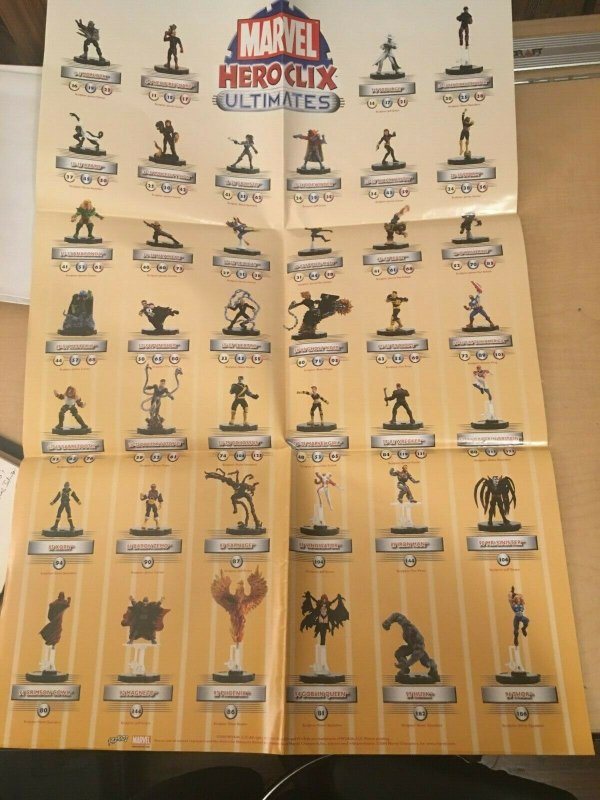 8 Marvel Heroclix Setlist Checklist Posters Infinity Challenge Critical + MFT4