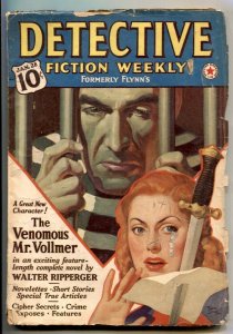 Detective Fiction Weekly Pulp 1/28/1939- Venomous Mr Vollmer