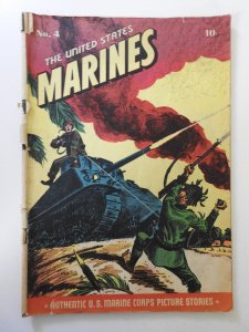 United States Marines #4 FR cover detached, centerfold detached, 3 in tear bc