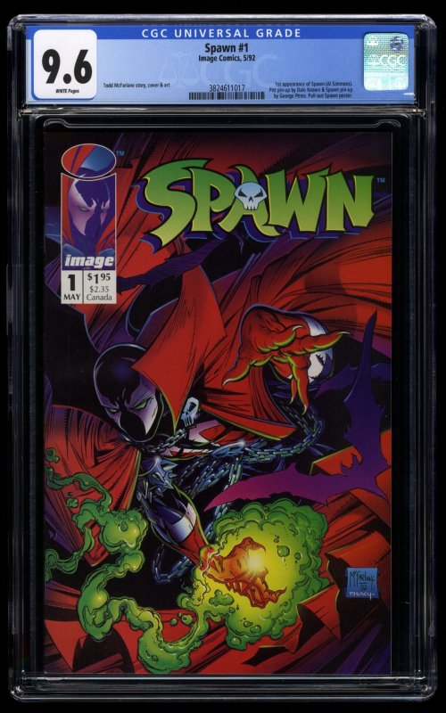 Spawn #1 CGC NM+ 9.6 White Pages McFarlane!