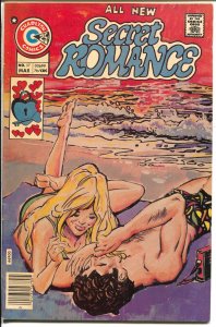 Secret Romance #37 1976-Charlton-beach scene cover-psychedelic art-FN