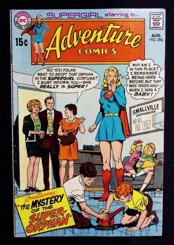 Adventure Comics #396 August 1970 Supergirl Krypto Supeer-Dog Superboy Smallvill