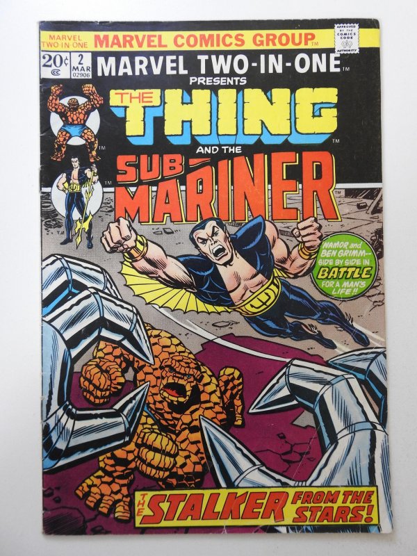 Marvel Two-in-One #2 VG Condition! MVS intact! Centerfold detached bottom staple