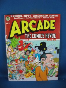 ARCADE COMICS REVUE 5 VF  R CRUMB 1976 PRINT MINT  UNDERGROUND