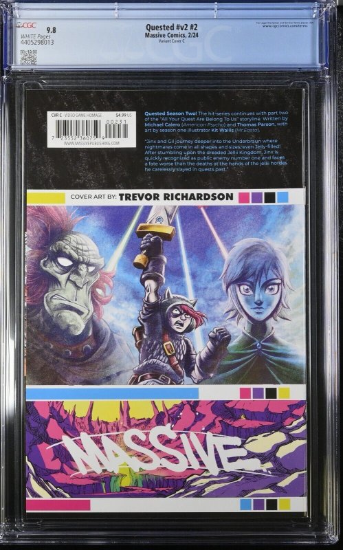 Quested Season Two #2 CGC 9.8 Legend of Zelda Skyward Sword Homage Massive 2024