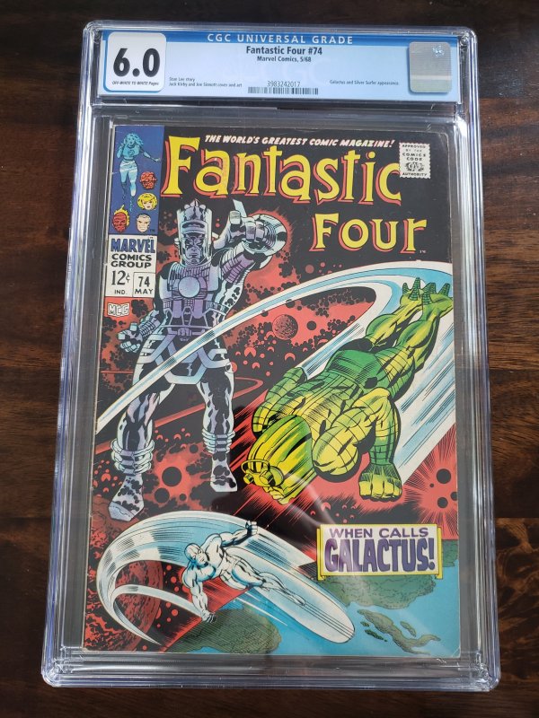 Fantastic Four 74 CGC 6.0 Galactus and Silver Surfer appearance