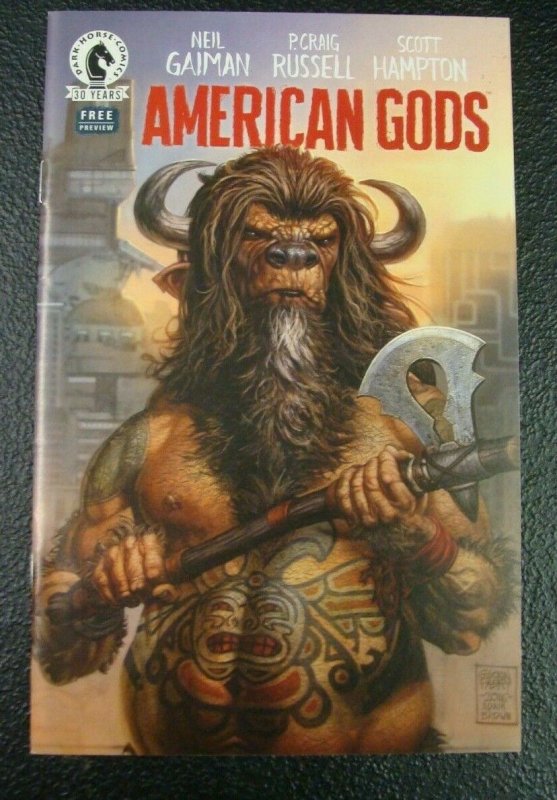 American Gods Ashcan Free Preview Dark Horse Comics 30 Years Neil Gaiman NM