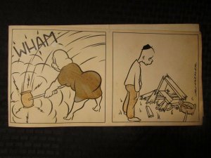 1961 OLAF? Original Daily Comic Strip Art 6/28 RON HASSLER 28x7