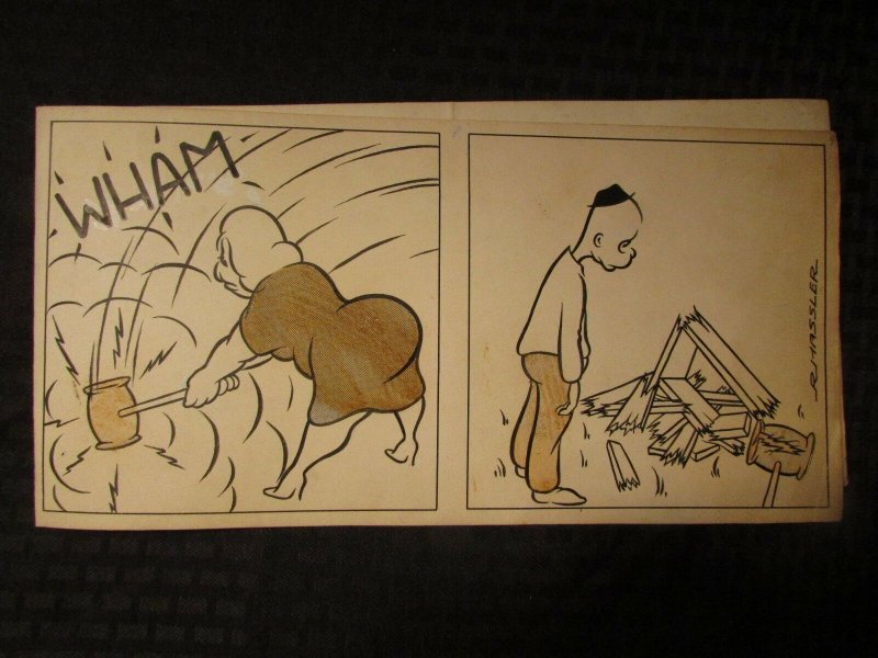 1961 OLAF? Original Daily Comic Strip Art 6/28 RON HASSLER 28x7