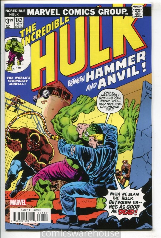 INCREDIBLE HULK 182 FACSIMILE EDITION (2020 MARVEL) #1 NM