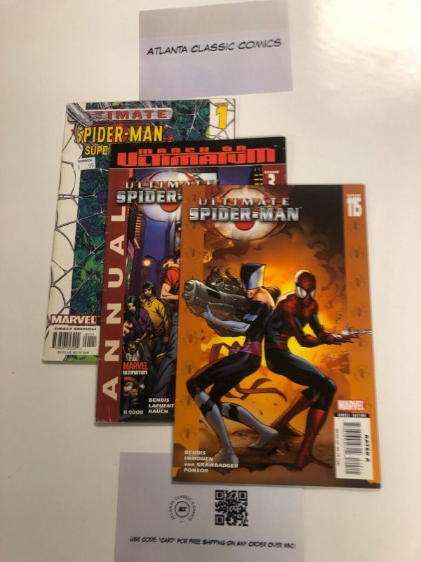 3 Ultimate Spiderman Marvel  Comics  #1 3 115   Hulk Thor   59 KE5