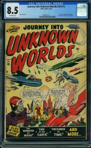 Journey Into Unknown Worlds #1 [36] (1950) CGC 8.5 VF+