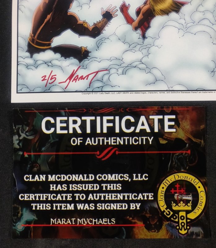 Lady Death: Nightmare Symphony #1 Death Coast Deathers 11 x 17 Print. Signed 2/5