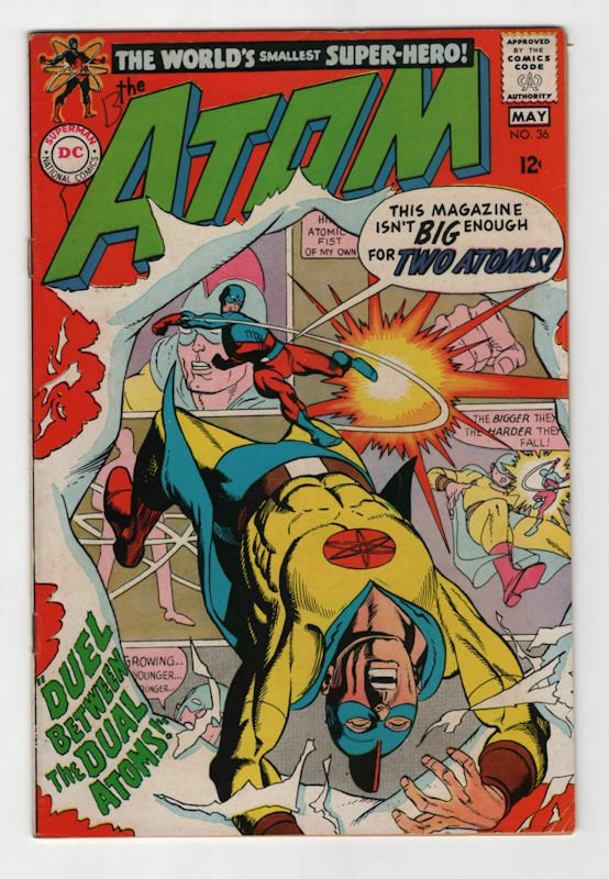 The Atom #36 1968 Fine to Fine+ 1st Appearance of the Golden Age Atom in SA