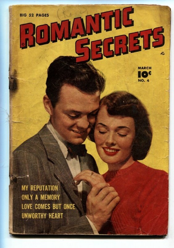 Romantic Secrets #4 G-1950- Golden Age Romance comic- My Reputation