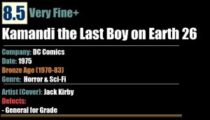 Kamandi the Last Boy on Earth 26 (1975) VF+ 8.5 Bronze Age DC Comics