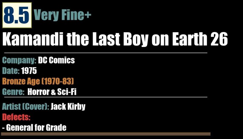 Kamandi the Last Boy on Earth 26 (1975) VF+ 8.5 Bronze Age DC Comics