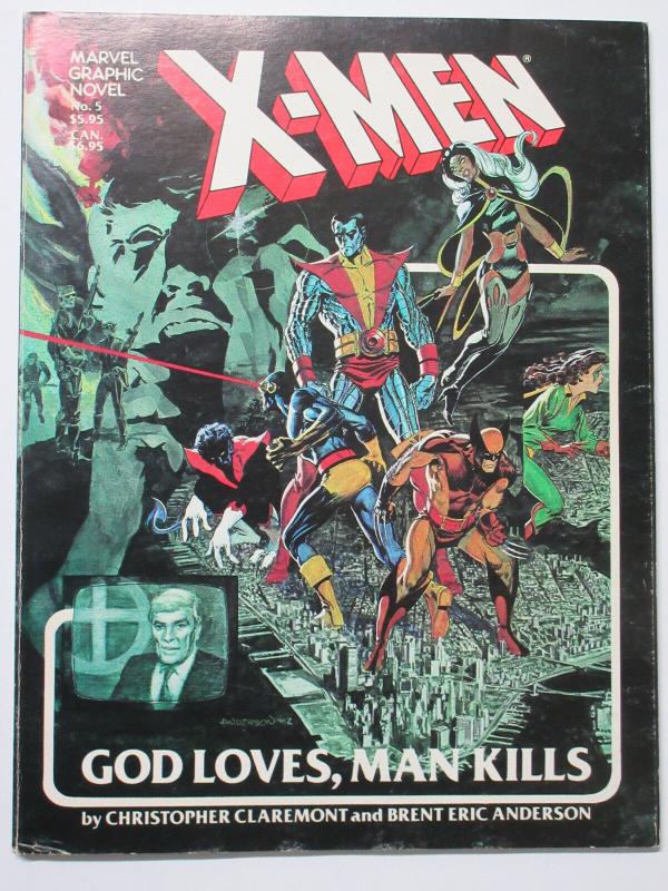 X-Men God Loves Man Kills Marvel Graphic Novel 5 1st Printing Claremont Anderson