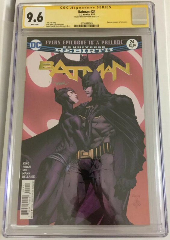 PROPOSAL TO CATWOMAN Batman #24 1st Print variant CGC 9.6 NM+ SIGNED Finch