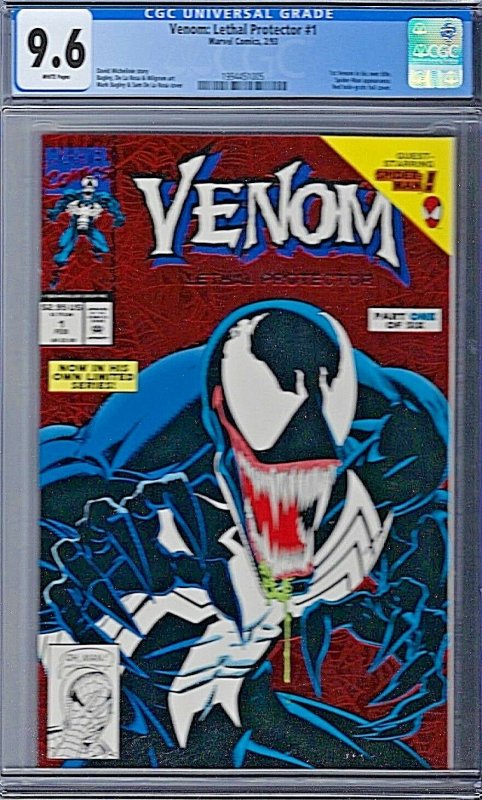 Venom: Lethal Protector # 1 Red Foil Cover Marvel CGC 9.6 Spider-Man  