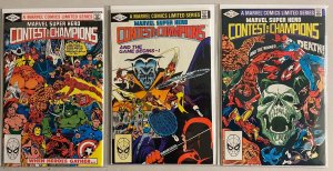 Marvel Super Hero Contest of Champions set #1-3 Direct (6.0 FN) (1982)