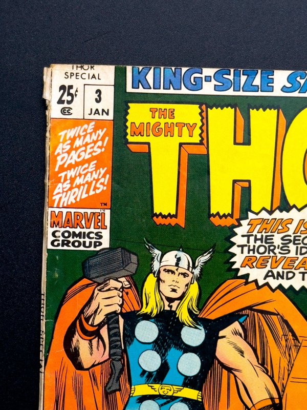 Thor Annual #3 (1971) -  [KEY] Secret of Thor's Identity Revealed - GD