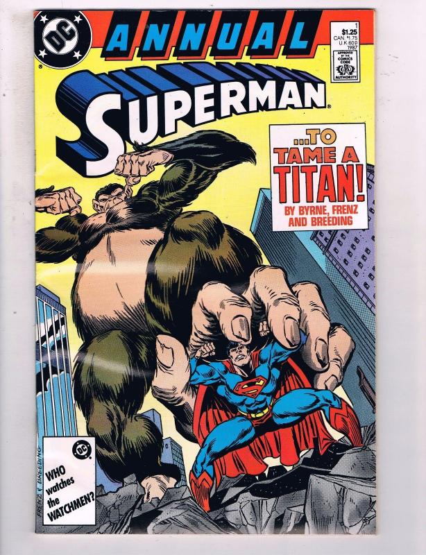 Superman Annual #1 VF DC Comics To Tame A Titan Comic Book Byrne 1987 DE13