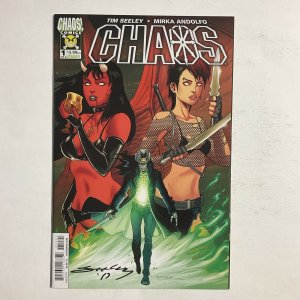 Chaos 1 2014 Signed by Tim Seeley Variant Dynamite NM near mint