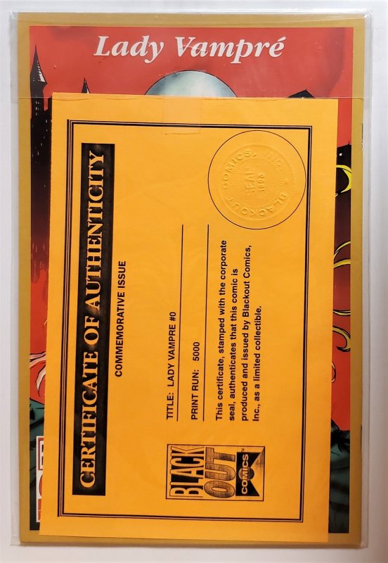 Lady Vampr? #0 Limited Edition; Includes COA (1995, Blackout Comics) VF/NM