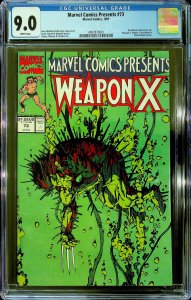 Marvel Comics Presents #73 (1991) - 9.0 - CGC Cert#4007870001